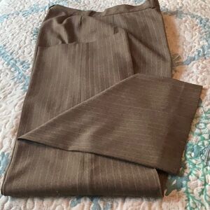 Rafaella Men's Tan Pinstripe Dress Pants